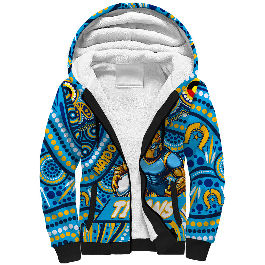 Custom Australia NAIDOC Week 2024 Sherpa Hoodie Titans Mascot Keep The Fire Burning