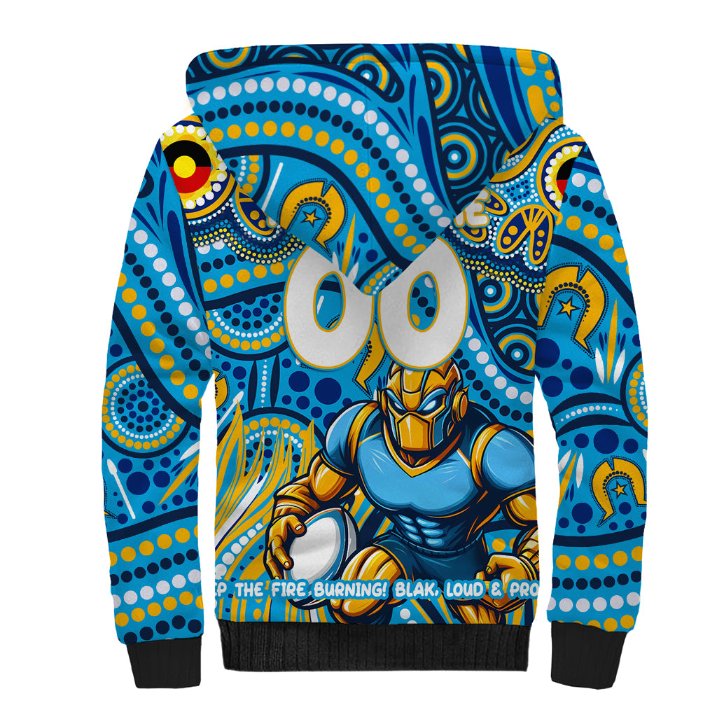 Custom Australia NAIDOC Week 2024 Sherpa Hoodie Titans Mascot Keep The Fire Burning