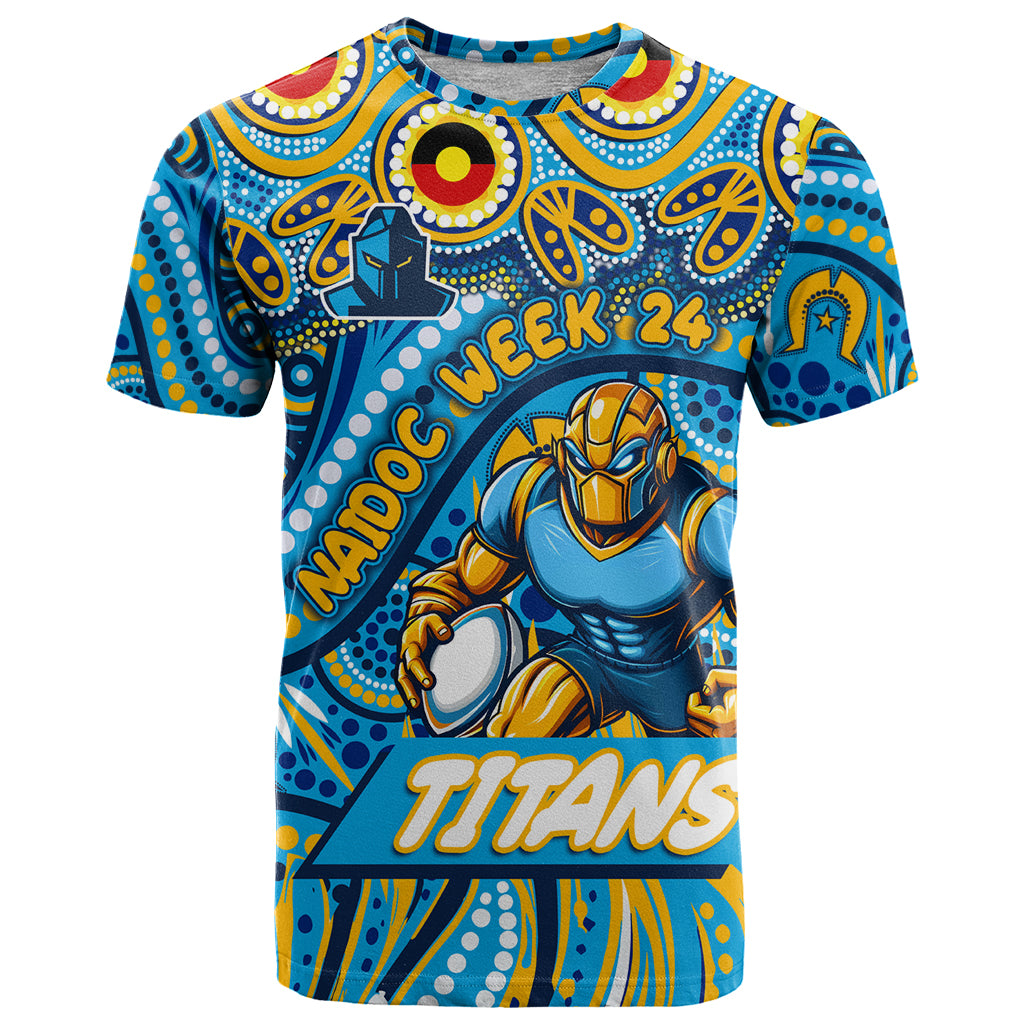 Custom Australia NAIDOC Week 2024 T Shirt Titans Mascot Keep The Fire Burning