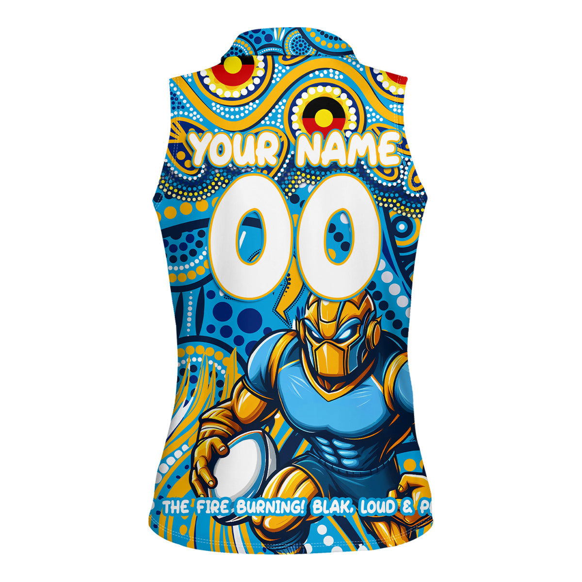Custom Australia NAIDOC Week 2024 Women Sleeveless Polo Shirt Titans Mascot Keep The Fire Burning
