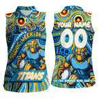 Custom Australia NAIDOC Week 2024 Women Sleeveless Polo Shirt Titans Mascot Keep The Fire Burning