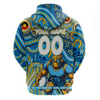 Custom Australia NAIDOC Week 2024 Zip Hoodie Titans Mascot Keep The Fire Burning