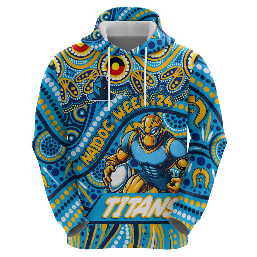 Custom Australia NAIDOC Week 2024 Zip Hoodie Titans Mascot Keep The Fire Burning
