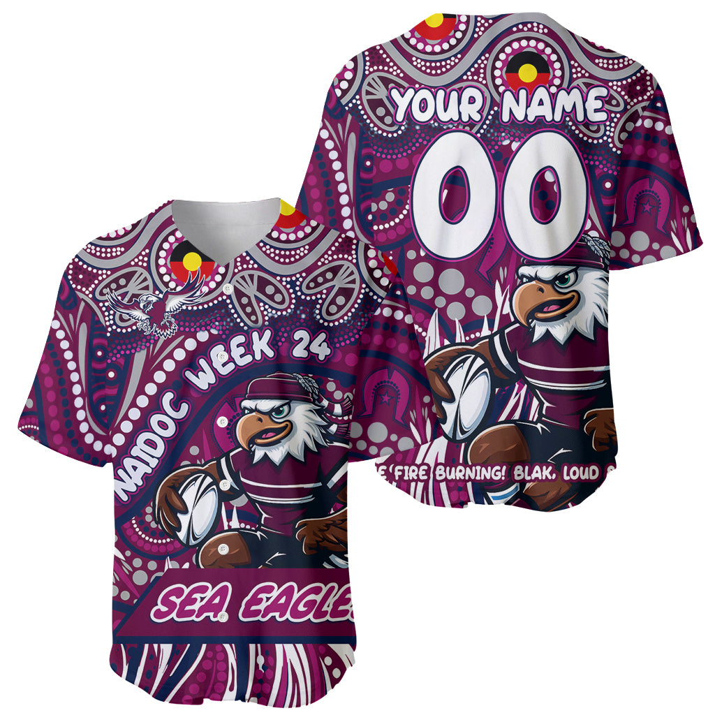 Custom Australia NAIDOC Week 2024 Baseball Jersey Sea Eagles Mascot Keep The Fire Burning