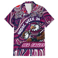 Custom Australia NAIDOC Week 2024 Hawaiian Shirt Sea Eagles Mascot Keep The Fire Burning