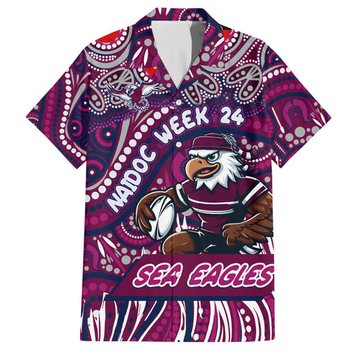 Custom Australia NAIDOC Week 2024 Hawaiian Shirt Sea Eagles Mascot Keep The Fire Burning