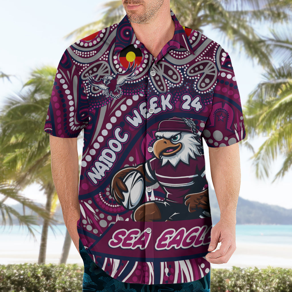 Custom Australia NAIDOC Week 2024 Hawaiian Shirt Sea Eagles Mascot Keep The Fire Burning