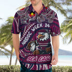 Custom Australia NAIDOC Week 2024 Hawaiian Shirt Sea Eagles Mascot Keep The Fire Burning