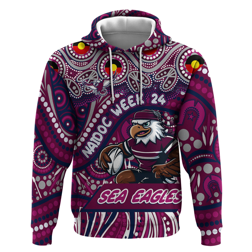 Custom Australia NAIDOC Week 2024 Hoodie Sea Eagles Mascot Keep The Fire Burning