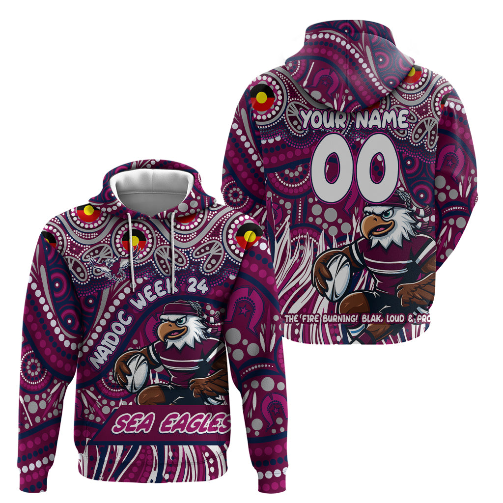 Custom Australia NAIDOC Week 2024 Hoodie Sea Eagles Mascot Keep The Fire Burning