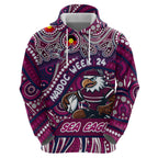 Custom Australia NAIDOC Week 2024 Hoodie Sea Eagles Mascot Keep The Fire Burning