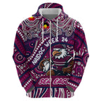 Custom Australia NAIDOC Week 2024 Hoodie Sea Eagles Mascot Keep The Fire Burning