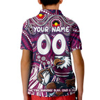 Custom Australia NAIDOC Week 2024 Kid Polo Shirt Sea Eagles Mascot Keep The Fire Burning