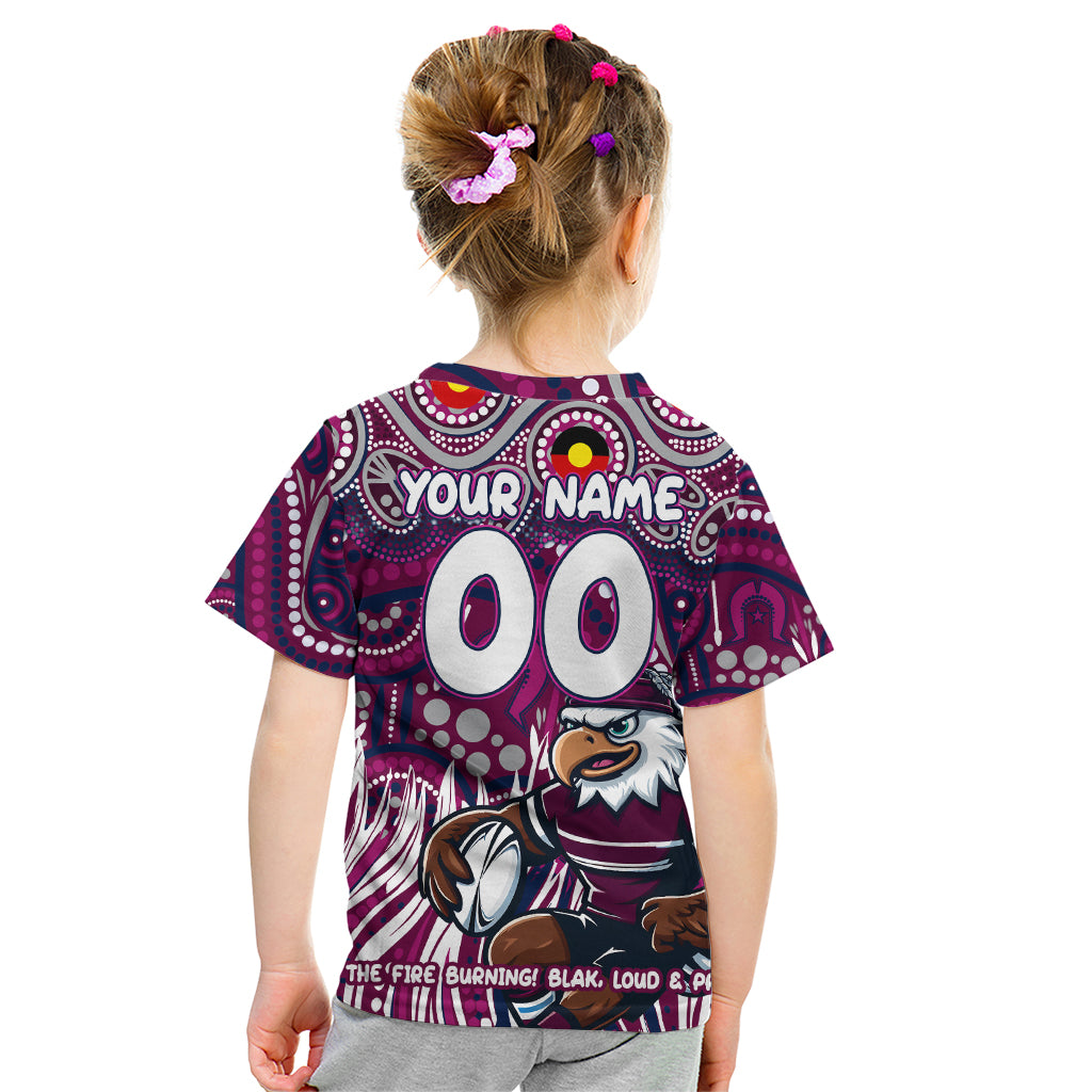 Custom Australia NAIDOC Week 2024 Kid T Shirt Sea Eagles Mascot Keep The Fire Burning