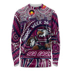 Custom Australia NAIDOC Week 2024 Long Sleeve Shirt Sea Eagles Mascot Keep The Fire Burning