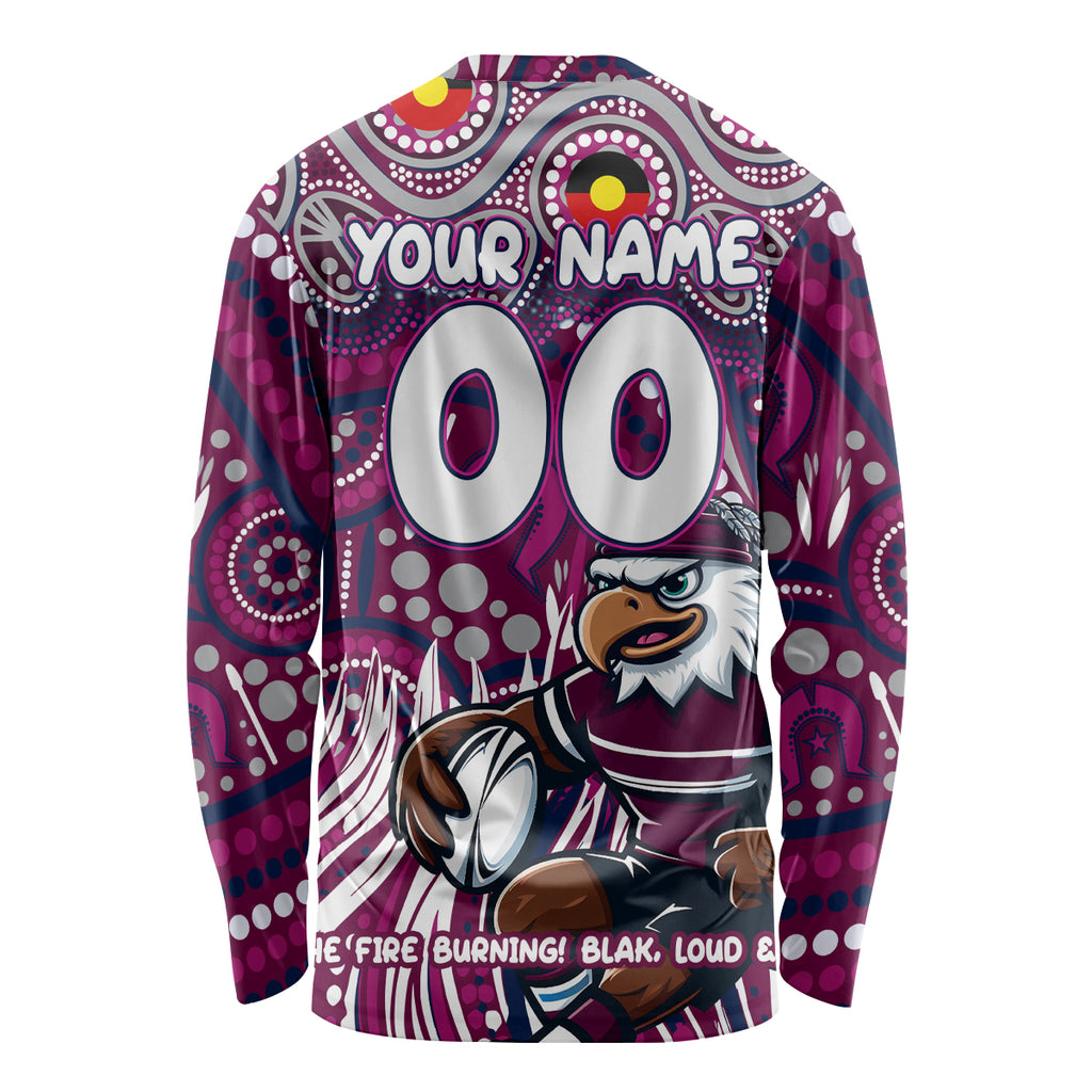 Custom Australia NAIDOC Week 2024 Long Sleeve Shirt Sea Eagles Mascot Keep The Fire Burning