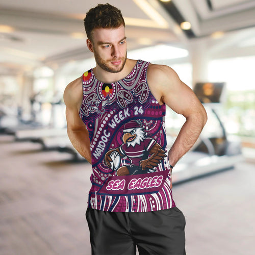 Custom Australia NAIDOC Week 2024 Men Tank Top Sea Eagles Mascot Keep The Fire Burning