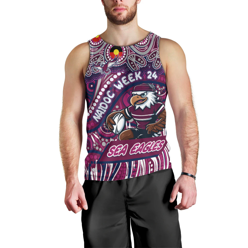 Custom Australia NAIDOC Week 2024 Men Tank Top Sea Eagles Mascot Keep The Fire Burning