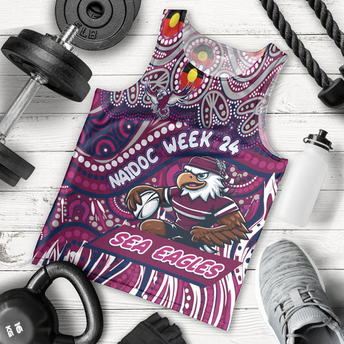 Custom Australia NAIDOC Week 2024 Men Tank Top Sea Eagles Mascot Keep The Fire Burning