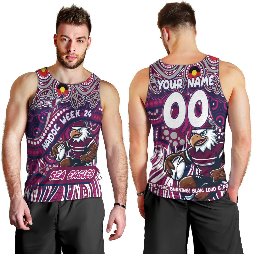 Custom Australia NAIDOC Week 2024 Men Tank Top Sea Eagles Mascot Keep The Fire Burning