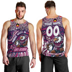 Custom Australia NAIDOC Week 2024 Men Tank Top Sea Eagles Mascot Keep The Fire Burning