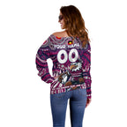 Custom Australia NAIDOC Week 2024 Off Shoulder Sweater Sea Eagles Mascot Keep The Fire Burning