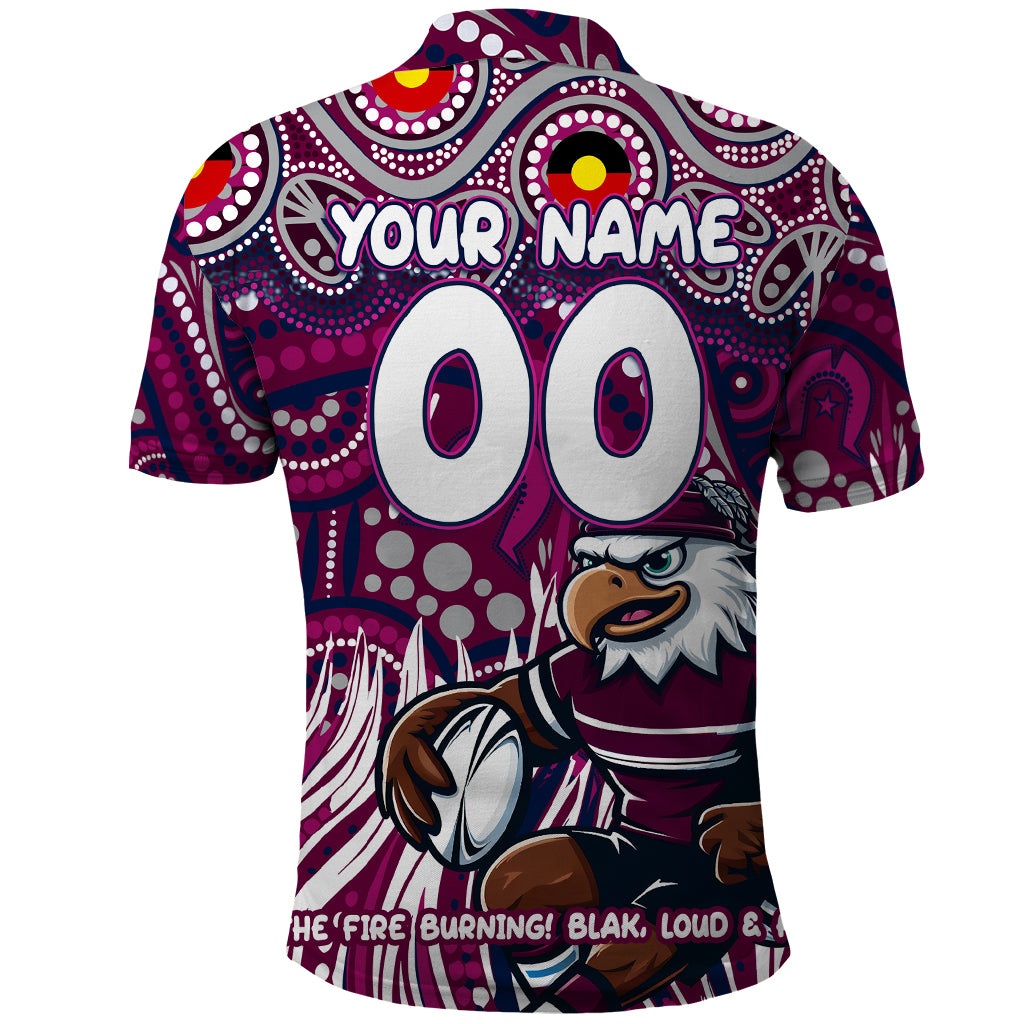 Custom Australia NAIDOC Week 2024 Polo Shirt Sea Eagles Mascot Keep The Fire Burning