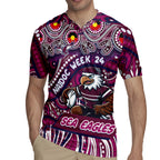 Custom Australia NAIDOC Week 2024 Rugby Jersey Sea Eagles Mascot Keep The Fire Burning