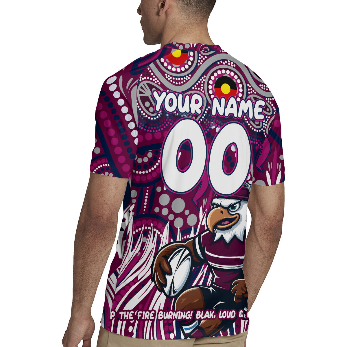 Custom Australia NAIDOC Week 2024 Rugby Jersey Sea Eagles Mascot Keep The Fire Burning