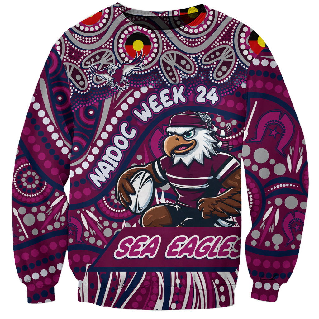 Custom Australia NAIDOC Week 2024 Sweatshirt Sea Eagles Mascot Keep The Fire Burning