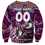 Custom Australia NAIDOC Week 2024 Sweatshirt Sea Eagles Mascot Keep The Fire Burning