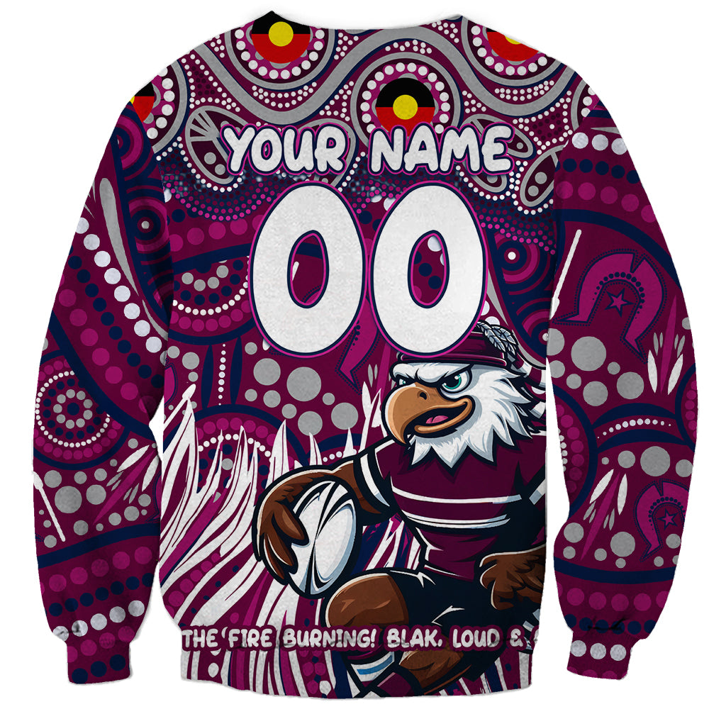 Custom Australia NAIDOC Week 2024 Sweatshirt Sea Eagles Mascot Keep The Fire Burning