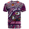 Custom Australia NAIDOC Week 2024 T Shirt Sea Eagles Mascot Keep The Fire Burning