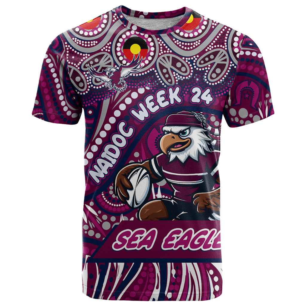 Custom Australia NAIDOC Week 2024 T Shirt Sea Eagles Mascot Keep The Fire Burning