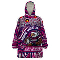 Custom Australia NAIDOC Week 2024 Wearable Blanket Hoodie Sea Eagles Mascot Keep The Fire Burning