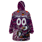 Custom Australia NAIDOC Week 2024 Wearable Blanket Hoodie Sea Eagles Mascot Keep The Fire Burning