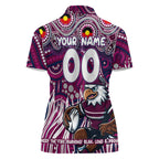 Custom Australia NAIDOC Week 2024 Women Polo Shirt Sea Eagles Mascot Keep The Fire Burning