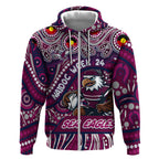 Custom Australia NAIDOC Week 2024 Zip Hoodie Sea Eagles Mascot Keep The Fire Burning