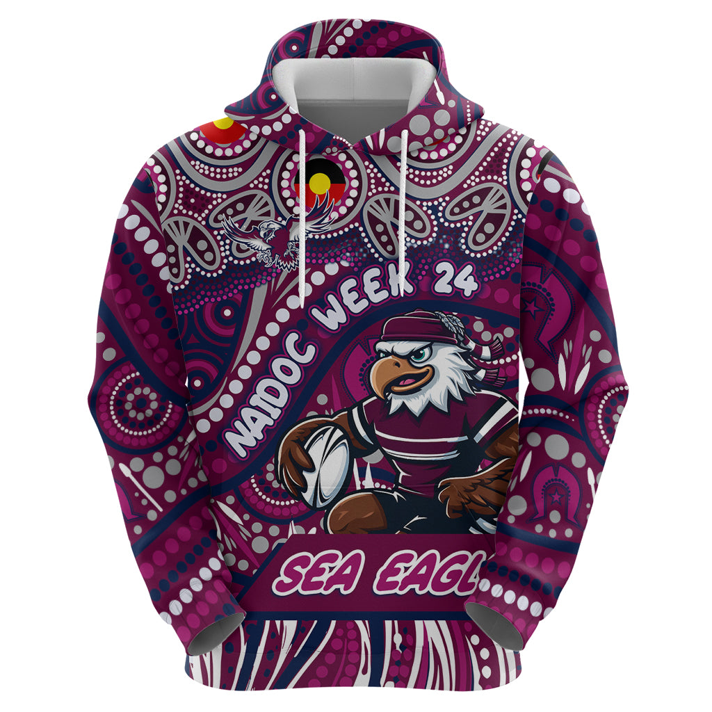 Custom Australia NAIDOC Week 2024 Zip Hoodie Sea Eagles Mascot Keep The Fire Burning