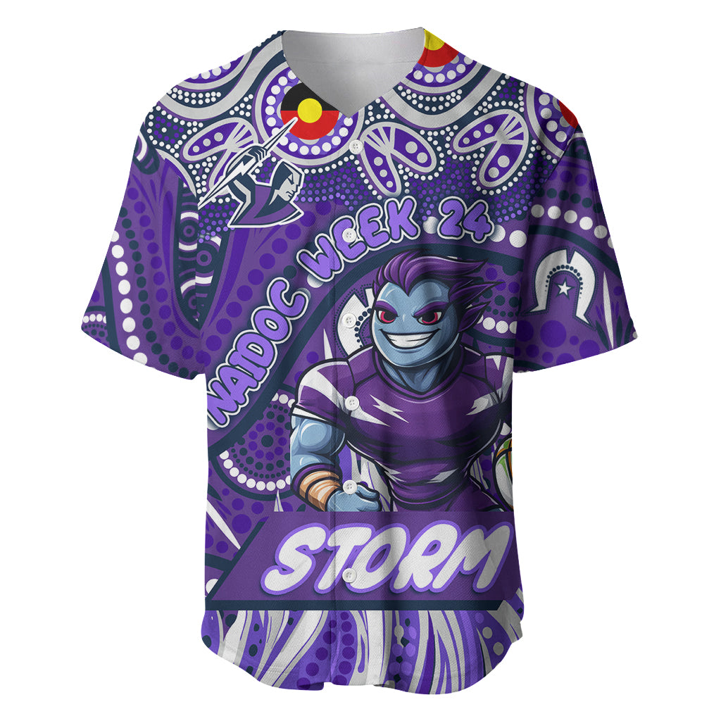 Custom Australia NAIDOC Week 2024 Baseball Jersey Melbourne Storm Mascot Keep The Fire Burning