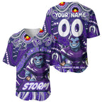 Custom Australia NAIDOC Week 2024 Baseball Jersey Melbourne Storm Mascot Keep The Fire Burning