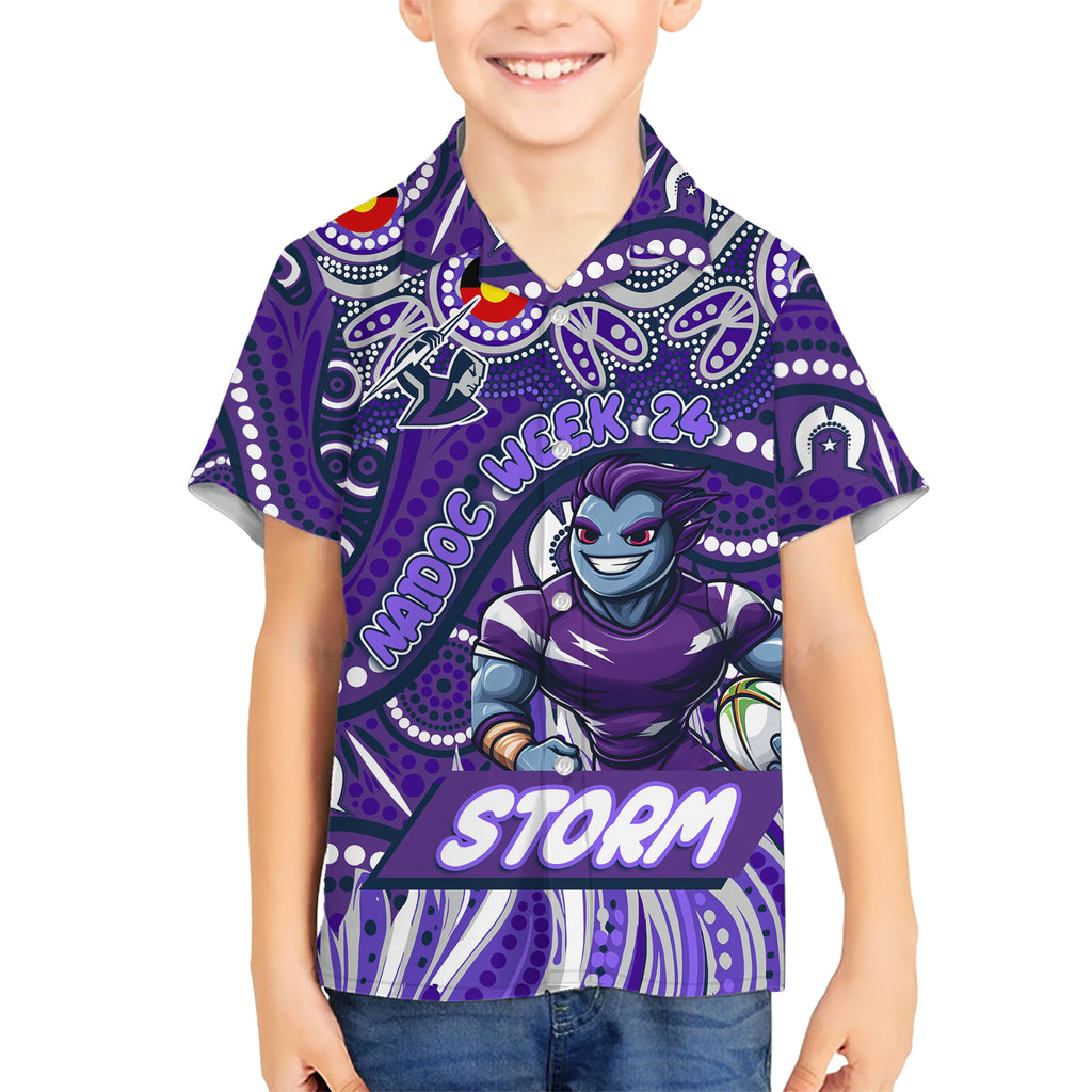 Custom Australia NAIDOC Week 2024 Hawaiian Shirt Melbourne Storm Mascot Keep The Fire Burning