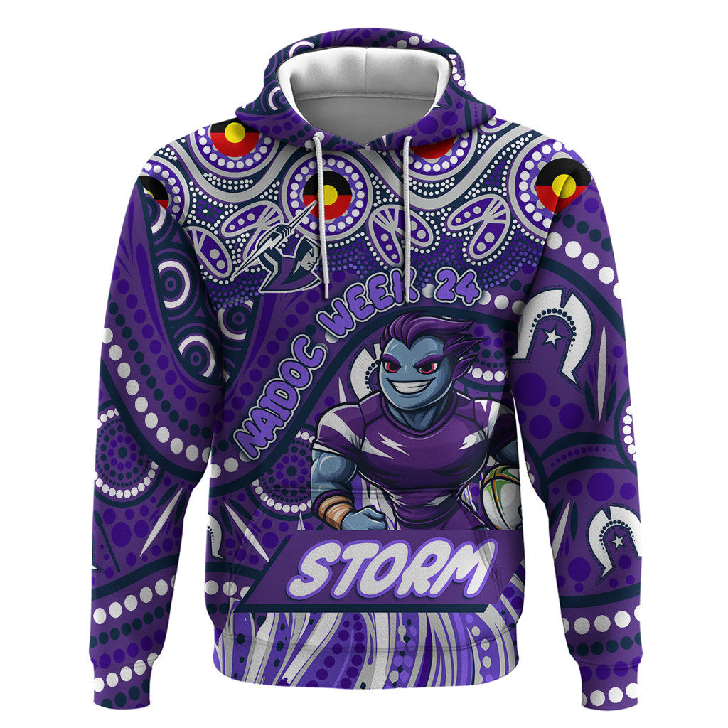 Custom Australia NAIDOC Week 2024 Hoodie Melbourne Storm Mascot Keep The Fire Burning