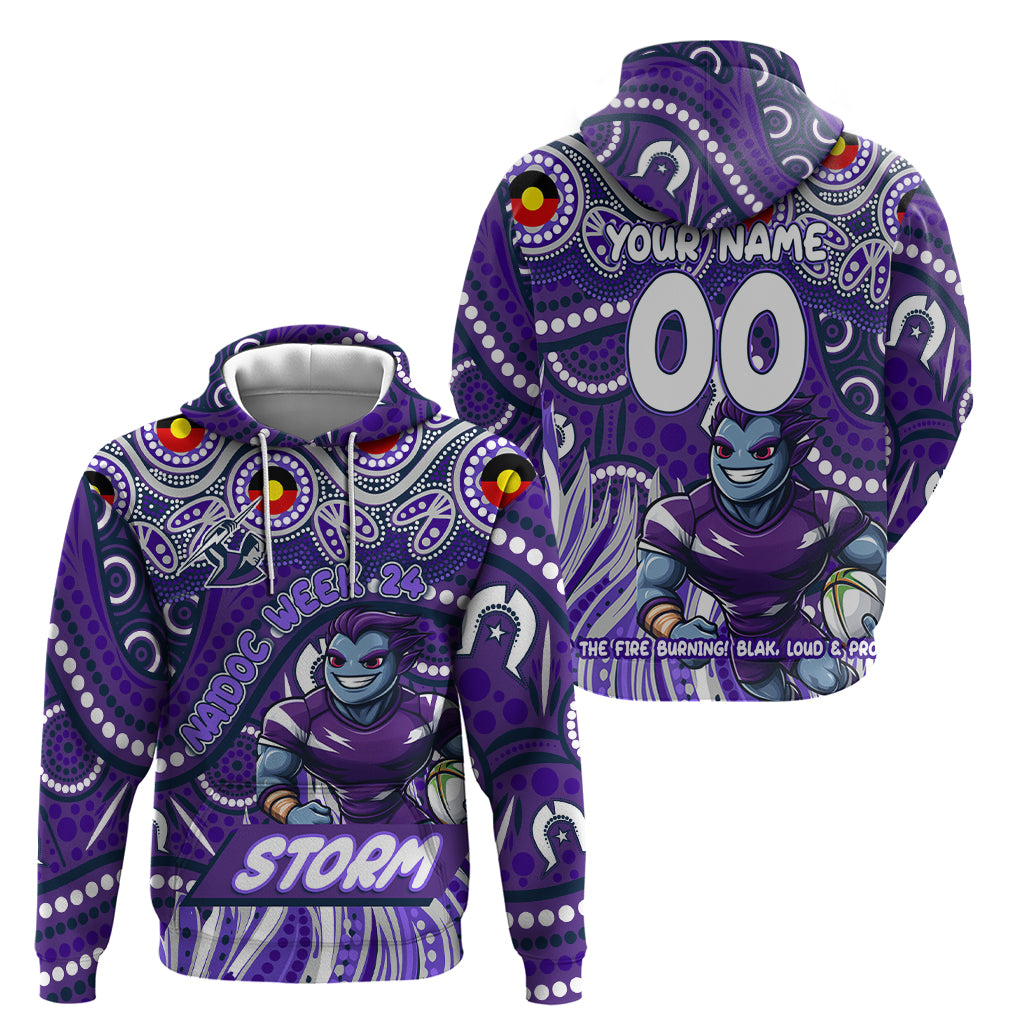 Custom Australia NAIDOC Week 2024 Hoodie Melbourne Storm Mascot Keep The Fire Burning
