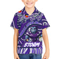 Custom Australia NAIDOC Week 2024 Kid Hawaiian Shirt Melbourne Storm Mascot Keep The Fire Burning