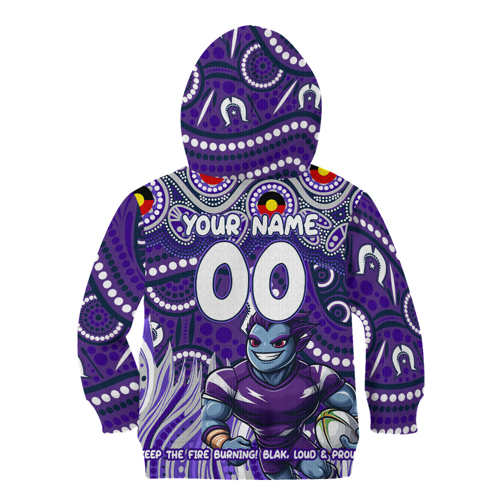 Custom Australia NAIDOC Week 2024 Kid Hoodie Melbourne Storm Mascot Keep The Fire Burning