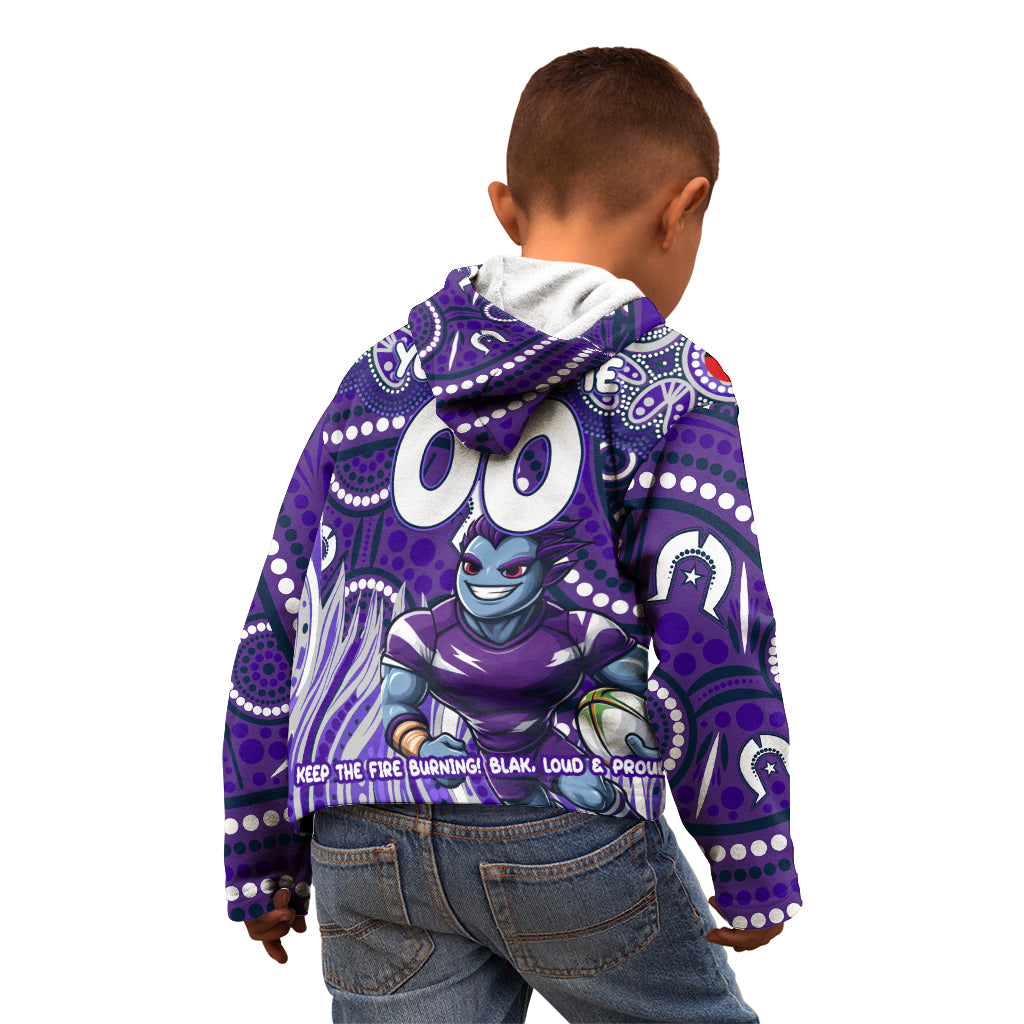 Custom Australia NAIDOC Week 2024 Kid Hoodie Melbourne Storm Mascot Keep The Fire Burning