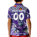 Custom Australia NAIDOC Week 2024 Kid Polo Shirt Melbourne Storm Mascot Keep The Fire Burning