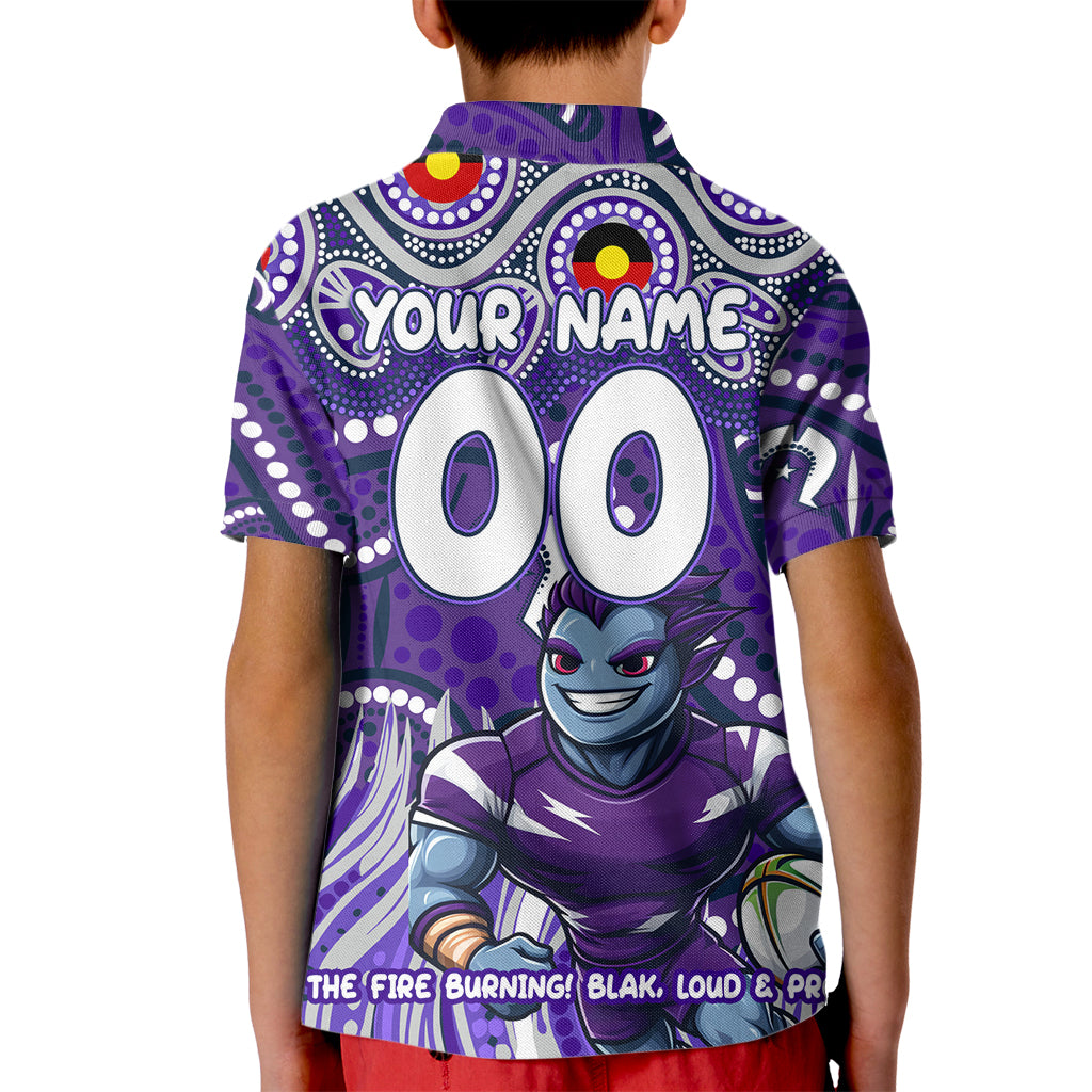 Custom Australia NAIDOC Week 2024 Kid Polo Shirt Melbourne Storm Mascot Keep The Fire Burning