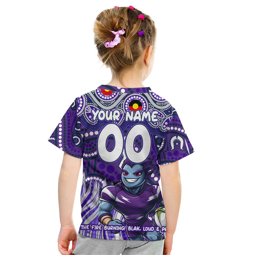 Custom Australia NAIDOC Week 2024 Kid T Shirt Melbourne Storm Mascot Keep The Fire Burning